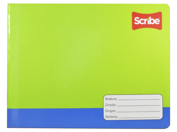 Cuaderno Scribe tipo italiano grapado C7 de 100 hojas.