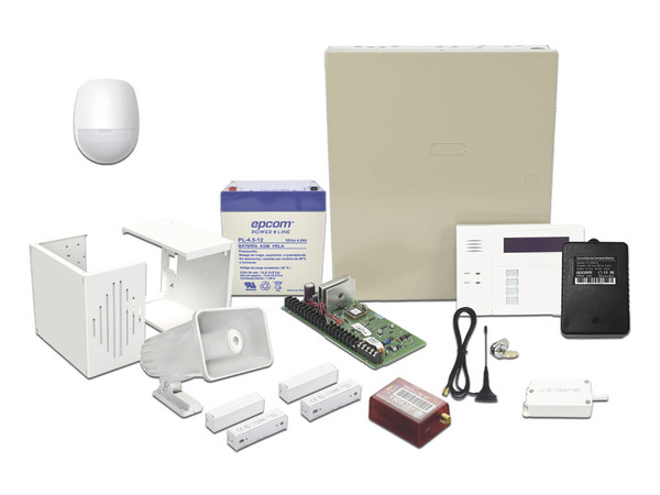 Kit de Panel de Alarma Honeywell Vista48, Incluye Teclado 6160RF, Comunicador con antena 4GLTEM/5G, Sensor PIR interior, 1 Tamper para de Sirena, Sirena de 30W, Contacto Magnético, Batería de 4.5Ah, Transformador de 16.5Vca y Servicio de Datos por 2 Años