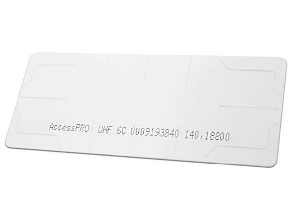 Etiqueta Adherible UHF AccessPRO, EPC GEN 2, Se Adhiere al Cristal del Vehículo, para control de acceso. Compatible con Lectoras de Largo Alcance PRO12RF y PRO6RF.