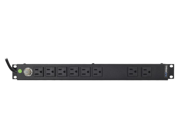 PDU Barra horizontal multicontacto LinkedPro HTCM-1U  con 8 salidas para montaje en rack de 19". Color Negro - imagen 2