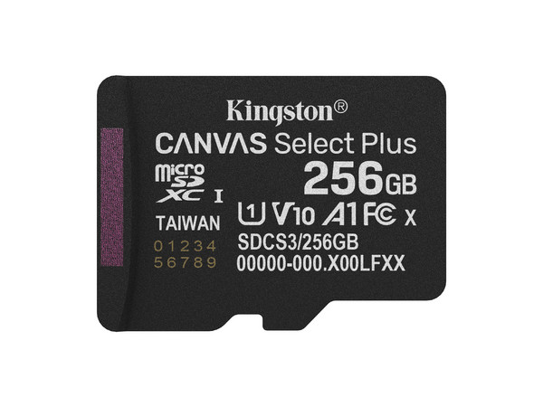 Memoria Kingston MicroSDXC UHS-I U1 Canvas Select Plus de 256GB, Gen 3, 150 MB/s, Clase 10. Incluye adaptador. - imagen 3