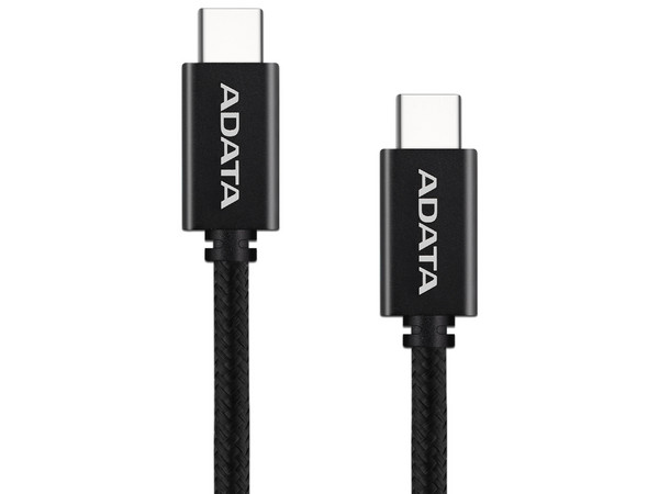 Cable USB ADATA CACC-200PN-BK, USB Tipo C a USB Tipo C (M-M), 2m, Color Negro.