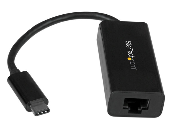Adaptador StarTech de USB C 3.0 (M) a RJ45 (H). Color Negro.