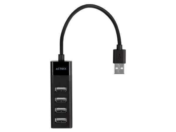 Hub USB Acteck X2 DH420 de 4 Puertos (Convierte 1 puerto USB-A 2.0 en 4). Color Negro. - imagen 3