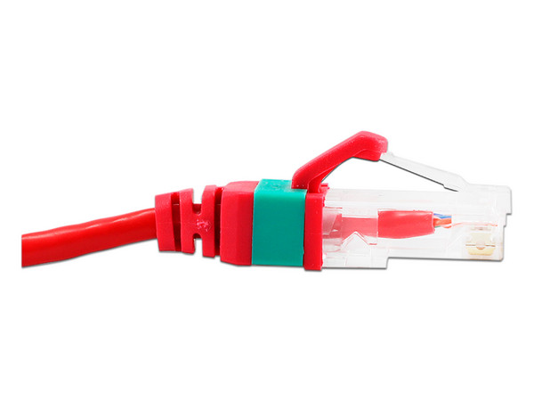 Cable de Red Ultradelgado Enson Cat6, (Patch Cord) de 0.9 metros, Color Rojo. - imagen 2