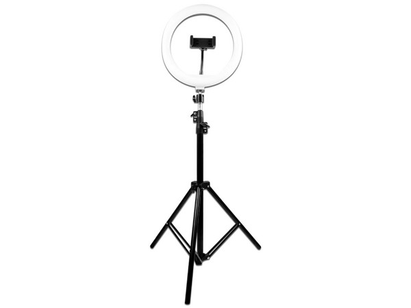 Aro de Luz LED Perfect Choice PC-120407 de 10" , Con Base Expandible, 3 tipos de iluminación.