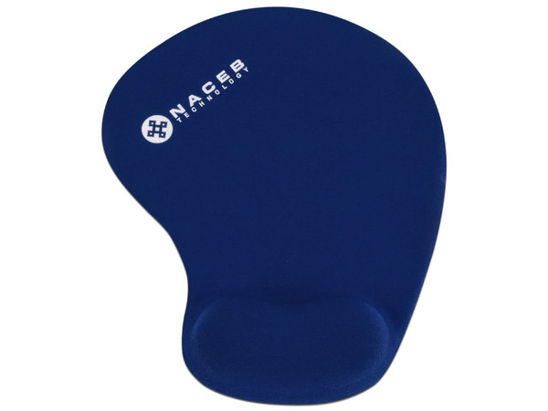 Mouse Pad NACEB NA-549 con reposa muñecas de gel. Color Azul.