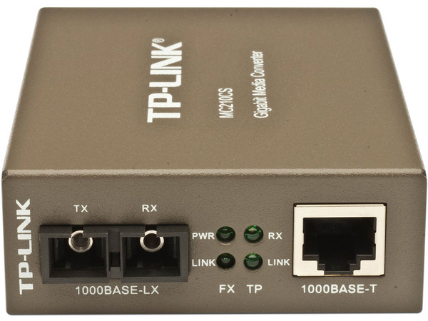 Convertidor de medios TP-Link MC210CS, conector de fibra SC a RJ-45, hasta 15Km.
