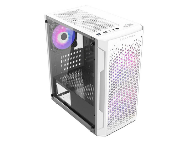 Gabinete Balam Rush Artic, Micro-ATX, Micro Tower, (no incluye fuente de poder). Color Blanco.