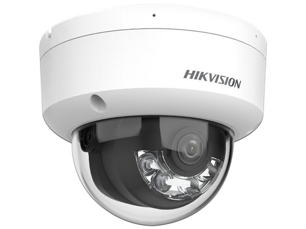 Cámara de Vigilancia tipo Domo Hikvision DS-2CD1143G2-LIUF de 4MP (2560 x 1440), IR hasta 30m, Luz Blanca hasta 30m, Micrófono Integrado, IP67.
