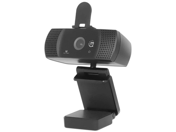 Cámara Web Full HD 1080p USB con Rotación 360 Grados, Micrófono Integrado, 30 fps, Base Ajustable, Privacidad, Cable 1.5m.