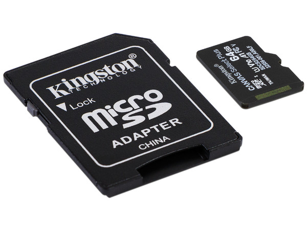 Memoria Kingston Canvas Select Plus MicroSDXC UHS-I U1 V10 A1 de 64GB, Clase 10. - imagen 2