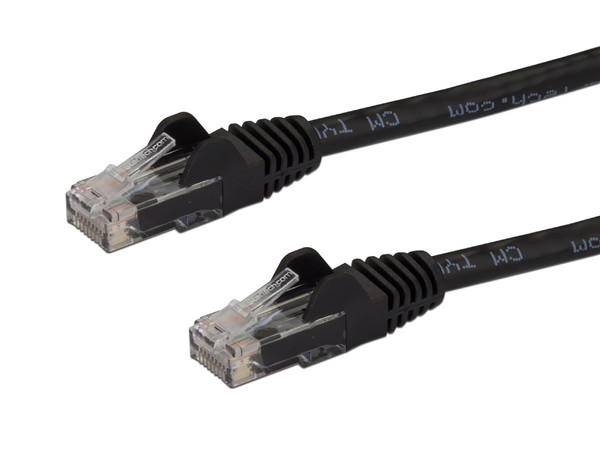 Cable de Red Ethernet UTP Sin Enganches Cat6 Gigabit de 3m, Color Negro.
