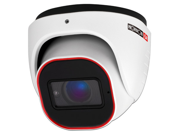 Cámara IP de vigilancia Eye-Sight Provision DI-380IPEN-MVF-V3 tipo domo de 8MP, IR hasta 40m, Micrófono integrado, PoE, IP67.