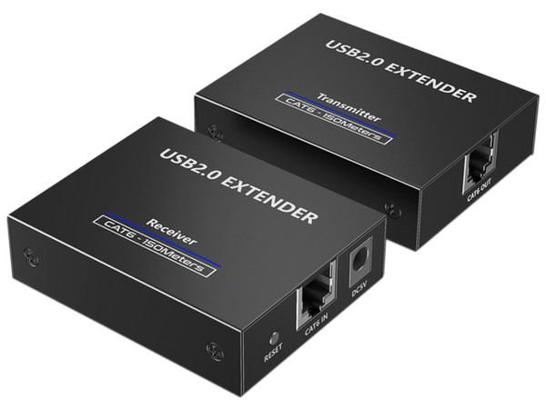 Kit Extensor USB 2.0 Epcom T150USB de 4 puertos para distancias de hasta 150m, ideal para Cámaras WEB, Impresoras, Escáner, Memorias, Mouse, etc.