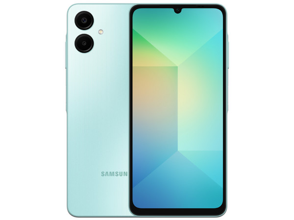 Smartphone Samsung Galaxy A06: Procesador Octa Core (2.0 GHz), Memoria RAM de 4GB, Almacenamiento de 128GB, Pantalla LED Multi Touch de 6.7" HD+, Bluetooth 5.3, Wi-Fi 5, Cámara principal de 50MP, Android 14. Color Verde.