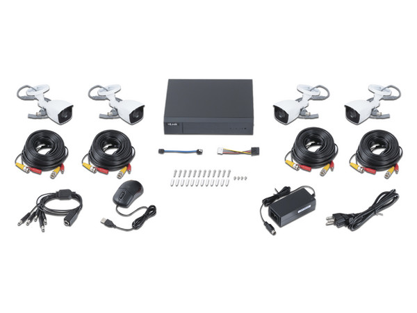 Kit de Videovigilancia HiLook HL28LQKITS-M(B), Incluye 4 Cámaras tipo Bala de 2MP (1920 x 1080), DVR de 8 Canales 720p, Fuente de Poder y 4 Cables siamés para video y alimentación. - imagen 2