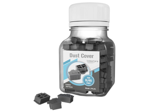 Protector anti-polvo LinkedPro LP-RJ45, para puerto RJ45, Bote con 100 piezas.