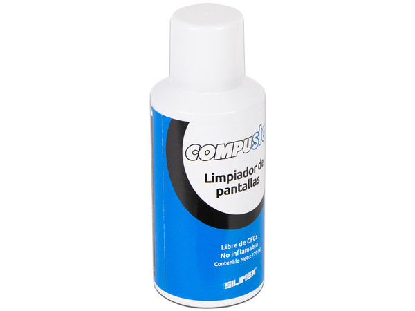 Limpiador de pantallas y protector anti-estático repelente al polvo Silimex, 170ml.
