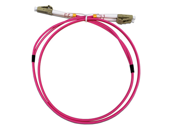Jumper de Fibra óptica Enson ENS-JUMP090MM4, LC Duplex - LC Duplex, 90m, Color Rosa.