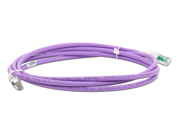 Cable de red SIEMON ZM6A-S07-08B, Patch Cord Z-MAX Cat6A S/FTP, CM/LS0H, 7ft, Color Violeta, Versión Bulk. - imagen 3