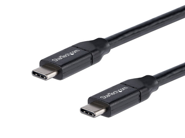 Cable de carga de USB-C (macho) a USB-C (macho), 1m. Color negro.