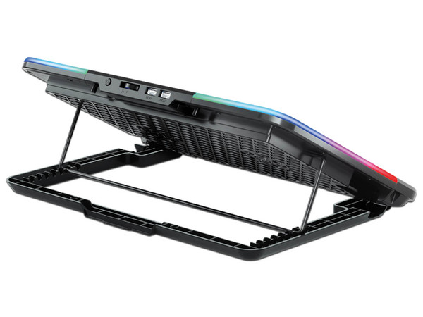 Base para Laptops Acteck Froost Raw BE630, Ventilador Integrado, 7 Niveles de Ajuste, Soporte para celular, Color Blanco. - imagen 2