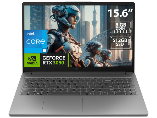 Laptop Gamer Lenovo LOQ 15IAX9E:Procesador Intel Core i5 12450HX (hasta 4.4 GHz),Memoria de 8GB DDR4,SSD de 512GB,Pantalla de 15.6" LED Full HD (1920x1080), 144Hz,NVIDIA GeForce RTX 3050 6GB GDDR6,S.O. Windows 11 Home.