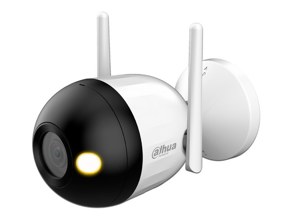 Cámara IP Tipo bala Dahua DH-F2C-LED de 2MP (1920 x 1080), Lente de 2.8mm, Luz Blanca hasta 30m, IP67, Color Blanco.