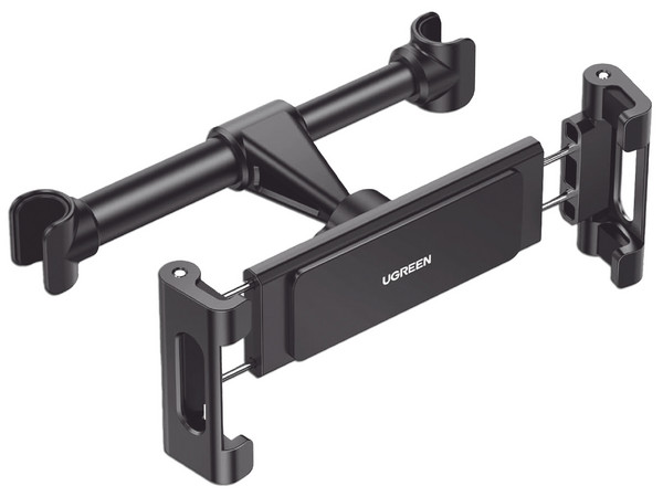 Soporte de celular para reposacabezas de automóvil Ugreen, Rotación de 360 grados, color negro.