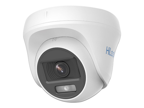 Cámara IP Tipo Domo HiLook THC-T129-PS de 2MP (1920 x 1080p), Lente de 2.8mm, Luz Blanca de 20m, Micrófono Integrado, Color Blanco.