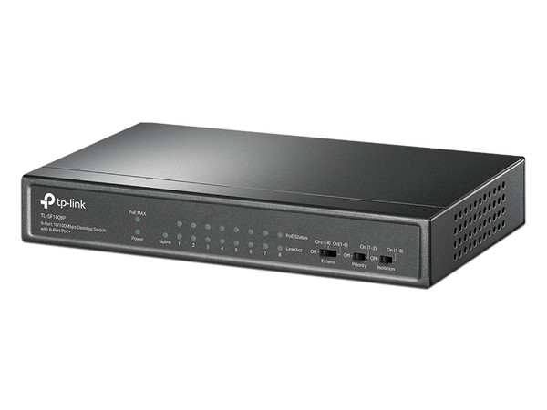 Switch Gigabit TP-LINK TLSF1009P de 8+1(No administrable) Puertos, PoE. Color Negro. - imagen 2
