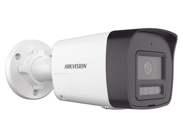 Cámara de Vigilancia IP Hikvision DS-2CD1043G2-LIUF/SL de 4MP (2560 x 1440), IR hasta 30m, Luz blanca hasta 20m, Micrófono Integrado, IP67. Color Blanco.