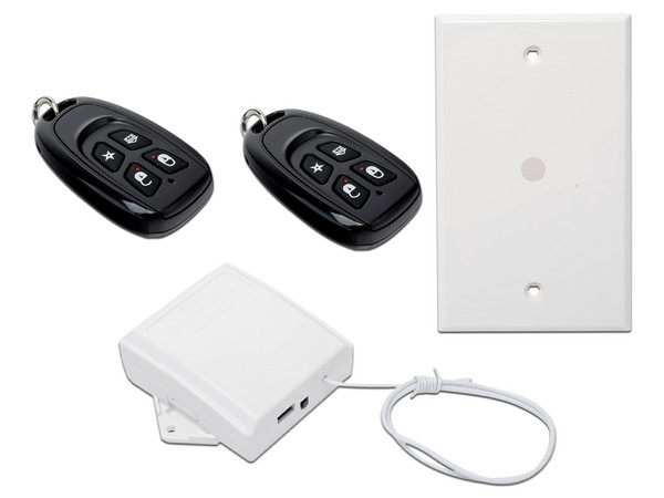 Receptor Universal Honeywell CE3 para puertas de Garaje o aplicaciones de pulso momentáneo, Incluye 2 Controles CEREMLXB de 4 Botones y LED Indicador.