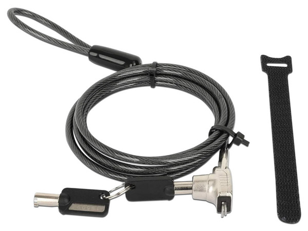 Candado de Seguridad Manhattan 44059 con Llave para Laptops, 1.5m. Color Gris. - imagen 3