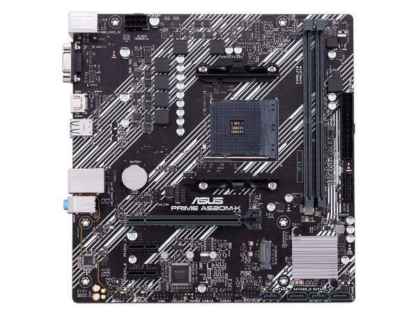 T. Madre ASUS PRIME A520M-K, Chipset AMD A520, Soporta: AMD Ryzen 3ra, 4ta y 5ta Generación, Socket AM4,Memoria: DDR4 4600/3866/2133 MHz, 64GB Max,Integrado: Audio HD, Red, USB 3.0,SATA 3.0, M.2,Micro-ATX, Ptos: PCIE 3.0 x16, PCIE 3.0 x1. - imagen 3