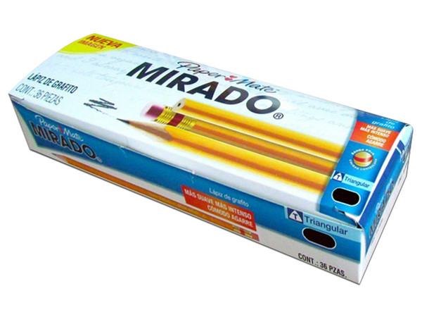 Lápiz Paper Mate MIRADO Triangular, 36 piezas.