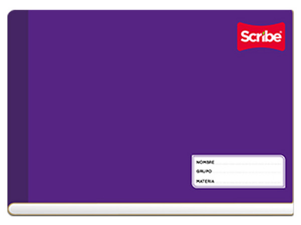 Cuaderno Scribe tipo italiano grapado a Raya de 100 hojas.