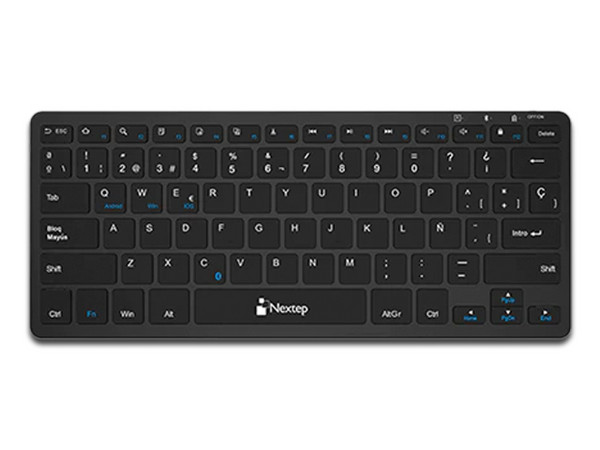 Teclado Inalámbrico Nextep NE-415M, Bluetooth, USB, Color Negro, (Versión Español).