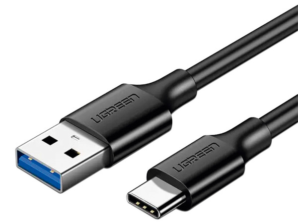 Cable Ugreen de Conector USB-A Macho a USB-C Macho, Soporta carga rápida hasta 60W, Transferencia de datos hasta 5Gbps, QC 3.0/2.0, 2m. Color Negro. - imagen 3
