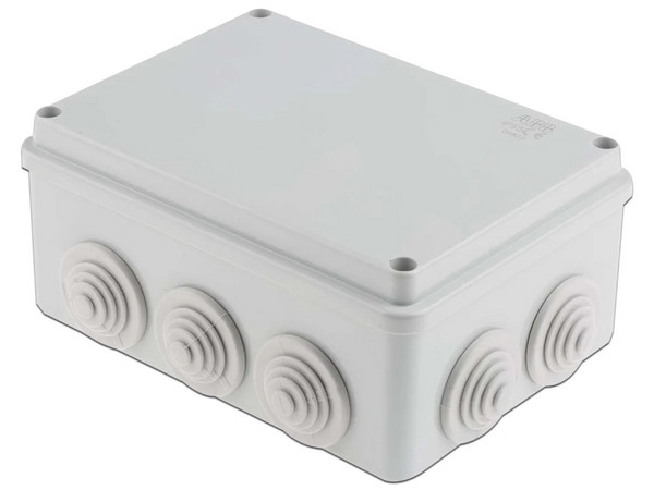 Caja de Derivación Gewiss GW-44-007, PVC, Tapa Atornillada, Para Exterior, 10 Entradas.