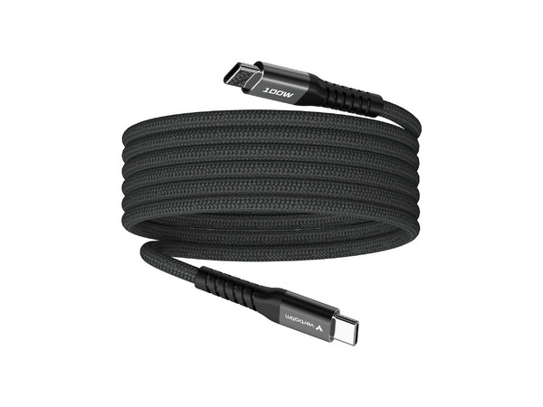 Cable Magnético, Verbatim, 100W Compacto 12cm, Color Negro.