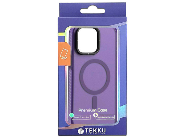 Funda protectora Tekku Matte Color para iPhone 15 Plus, Compatible con MagSafe, Color Violeta. - imagen 3