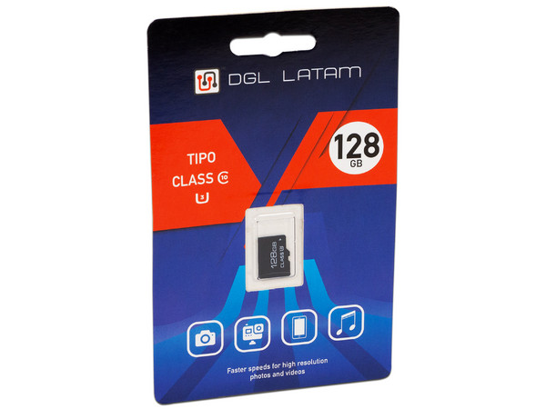 Memoria DGL Latam MicroSDXC UHS-I U3 de 128GB, Clase 10.