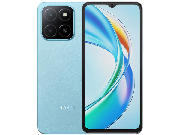 Smartphone Honor X5B: Procesador Octa-Core (hasta 2.0 GHz), Memoria RAM de 4GB, Almacenamiento de 256GB, Pantalla LED Multi-Touch de 6.56" HD, Bluetooth, Wi-Fi, Cámara principal de 50MP, Android 12, Color Azul.