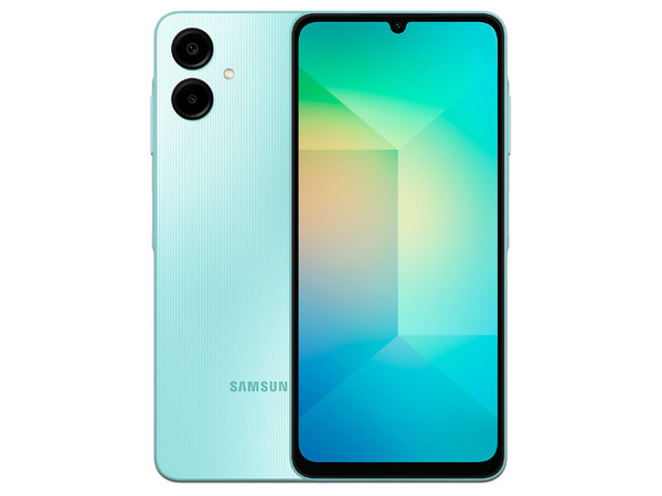 Smartphone Samsung Galaxy A06: Procesador Octa Core (2.0 GHz), Memoria RAM de 4GB, Almacenamiento de 64GB, Pantalla LED Multi Touch de 6.7" HD+, Bluetooth 5.3, Wi-Fi 5, Cámara principal de 50MP, Android 14. Color Verde.
