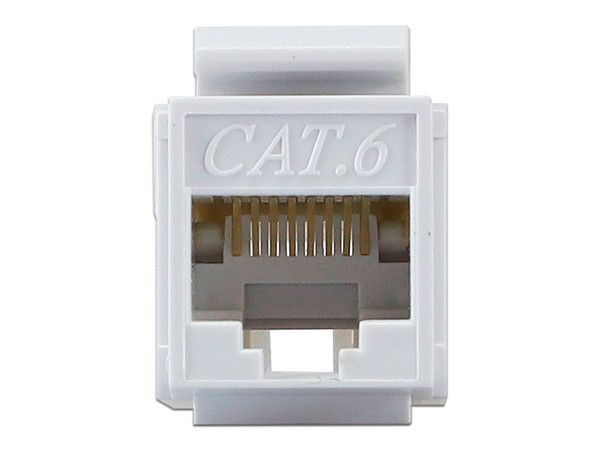 Conector RJ45 Categoria 6, Vertical, Color Blanco. - imagen 2